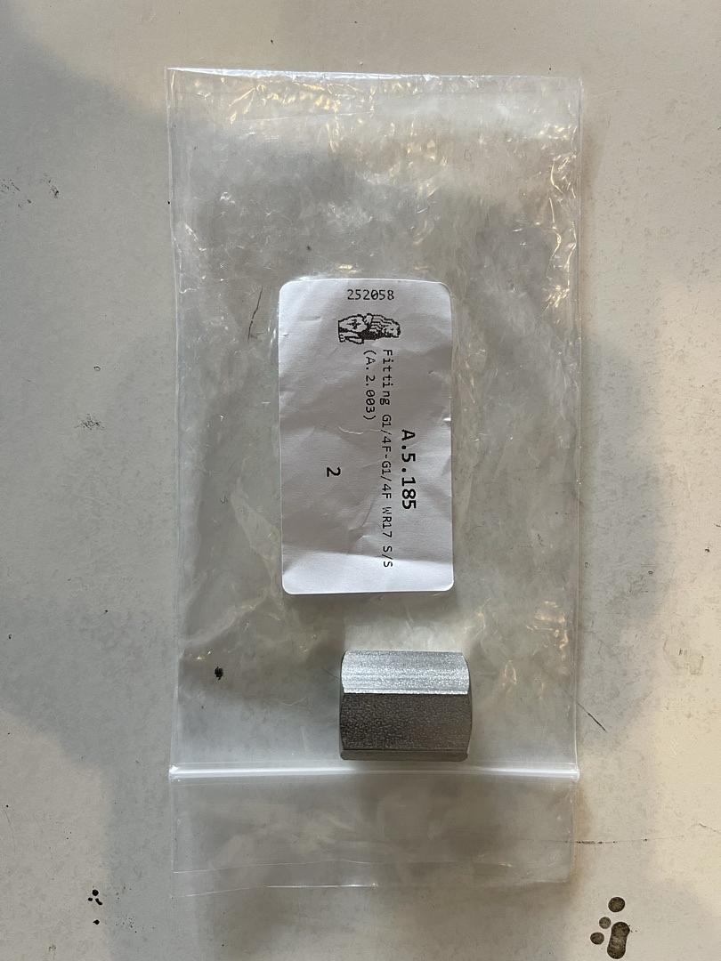 La Marzocco Fitting G1/4F-G1/4F WR17 S/S – OEM Part A.5.185