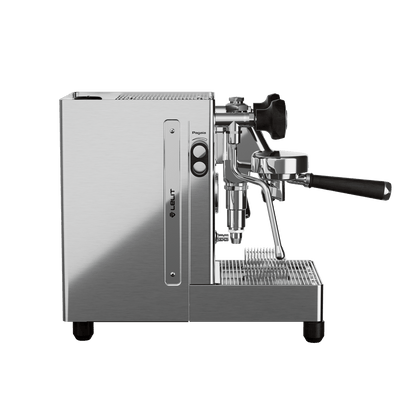 Lelit MaraX3 Brushed Stainless Steel espresso machine - side view