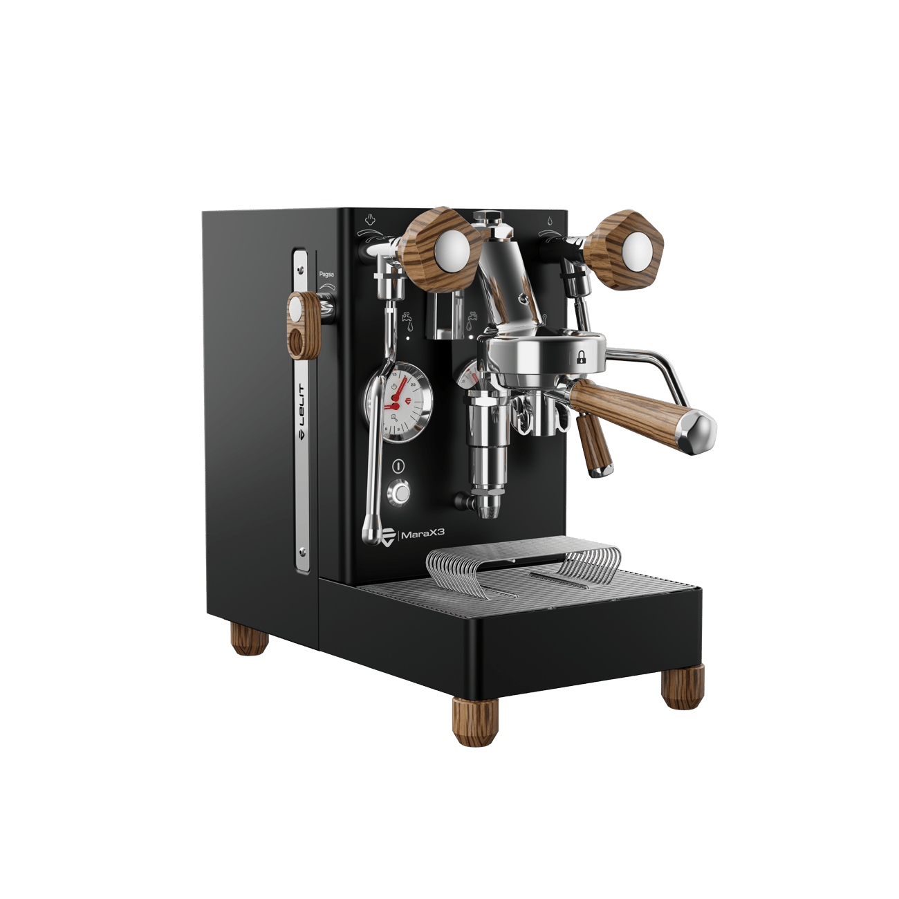 Lelit MaraX3 Black espresso machine - 3/4 view