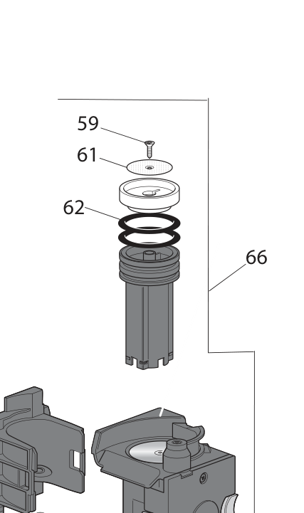 De'Longhi AS00005456 Infuser — exploded diagram position 66