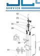 De'Longhi AS00005465 Vaporizer 120V — exploded diagram position 86