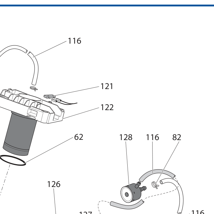 De'Longhi AS00005477 Mechanics Valve CAM — exploded diagram position 122