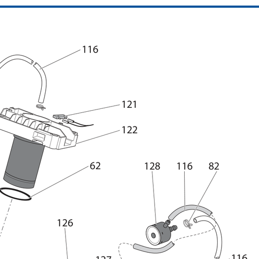 De'Longhi AS00005477 Mechanics Valve CAM — exploded diagram position 122