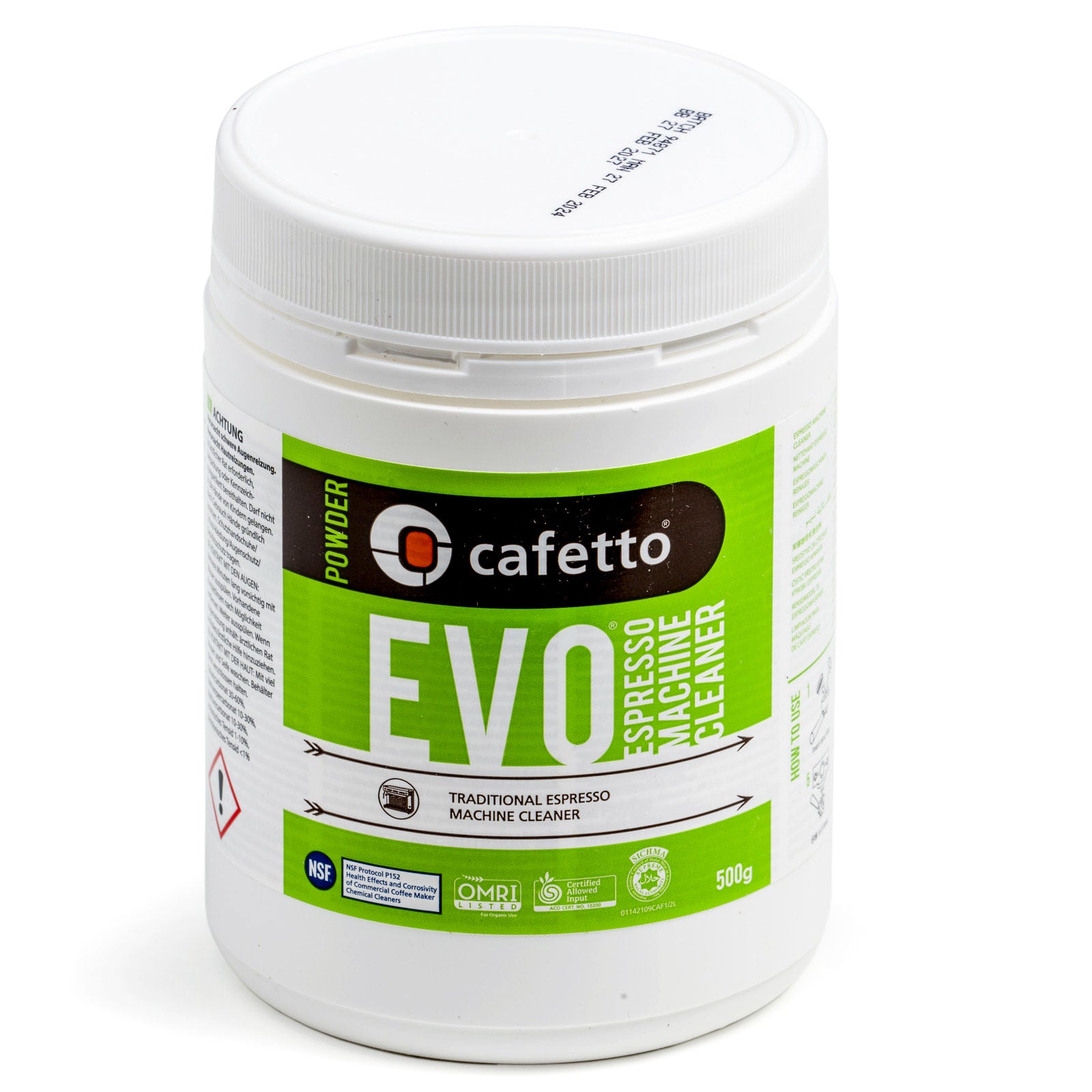 Espresso cleaning kit with Cafetto EVO, MFC milk cleaner, grinder sachets, and group head brush