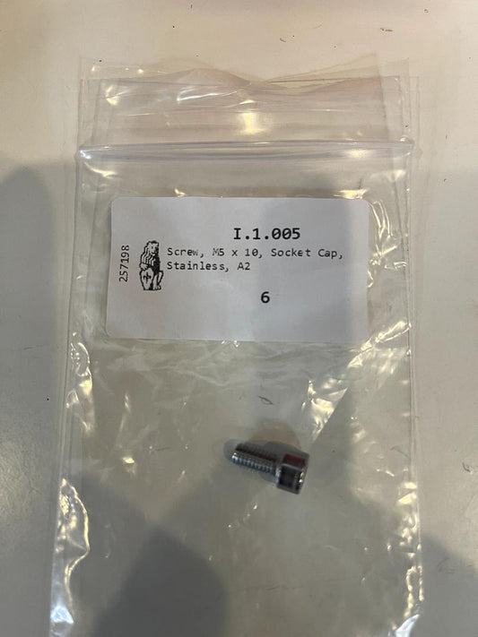 La Marzocco Screw, M5 x 10, Socket Cap, Stainless, A2 – OEM Part I.1.005