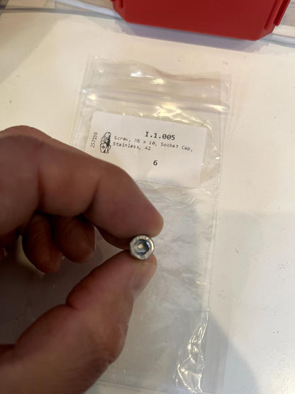 La Marzocco Screw, M5 x 10, Socket Cap, Stainless, A2 – OEM Part I.1.005