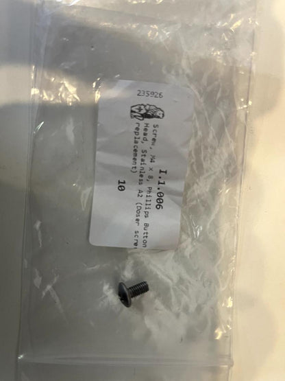 La Marzocco Screw, M4 x 8, Phillips Button Head, Stainless A2 (Doser Screw Replacement) – OEM Part I.1.006