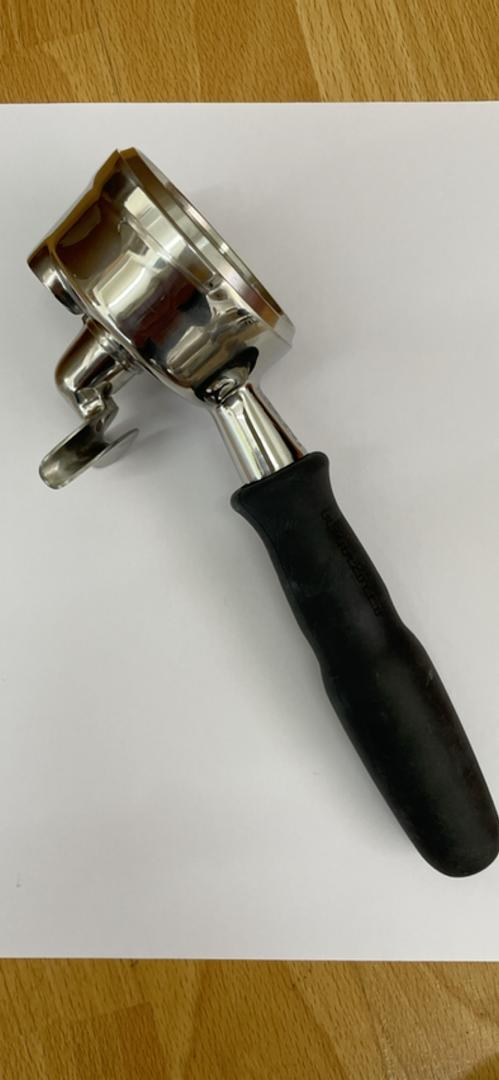 La Marzocco Stainless Steel Portafilter, with double snap on spout – OEM Part L111/2NAC