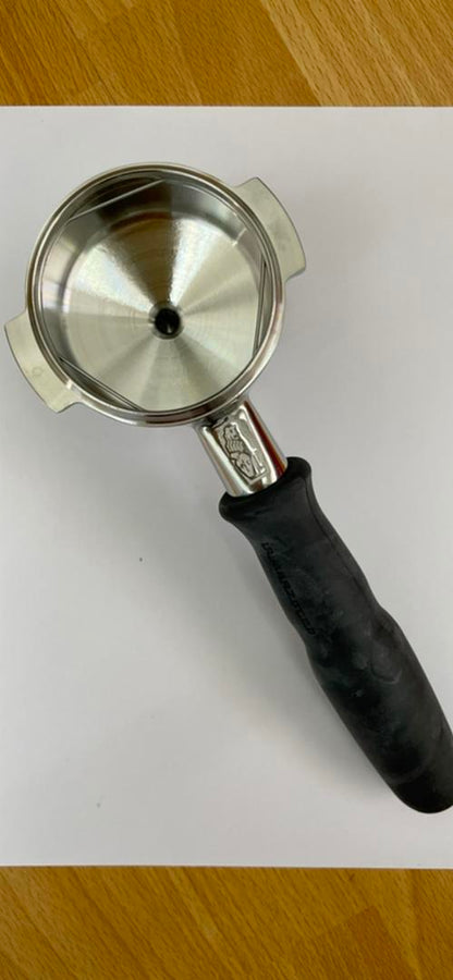 La Marzocco Stainless Steel Portafilter, with double snap on spout – OEM Part L111/2NAC